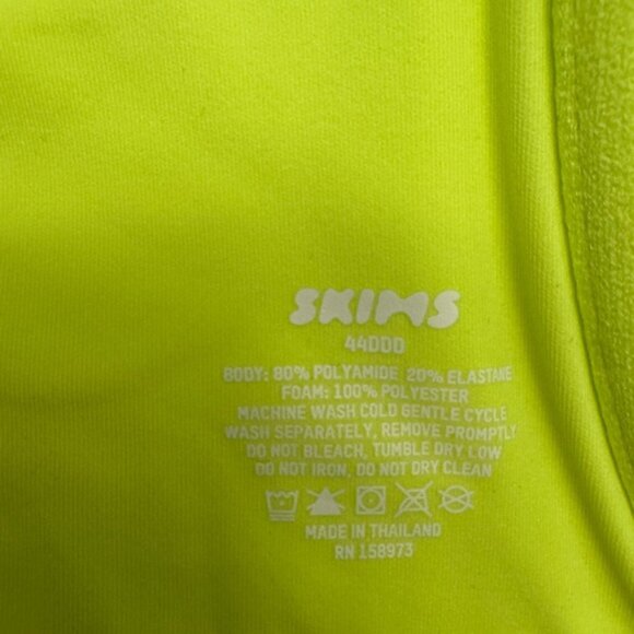 Skims 44DDD Bra Seamless T Shirt Underwire Neon Green Highlighter Rare - Picture 6 of 9